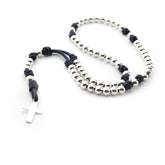 TADEO - Silver and cotton rosary